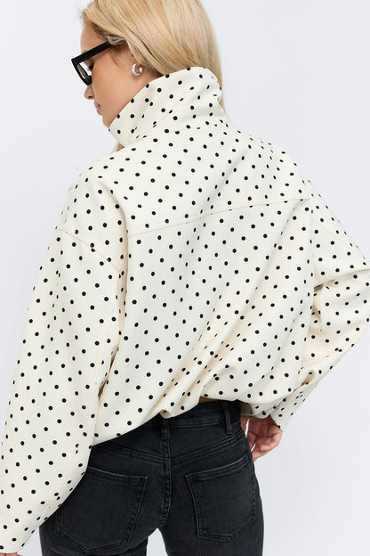 LORAYA - High neck dot jacket