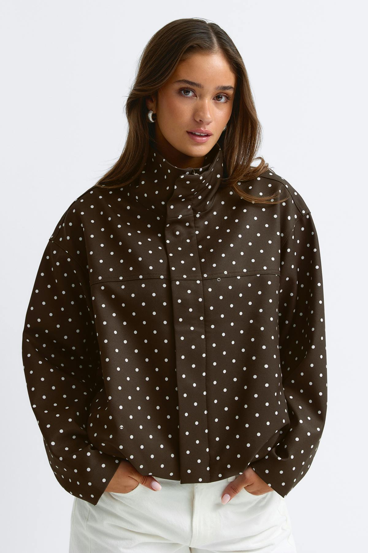 LORAYA - High neck dot jacket