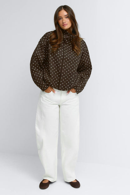 LORAYA - High neck dot jacket