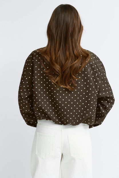 LORAYA - High neck dot jacket