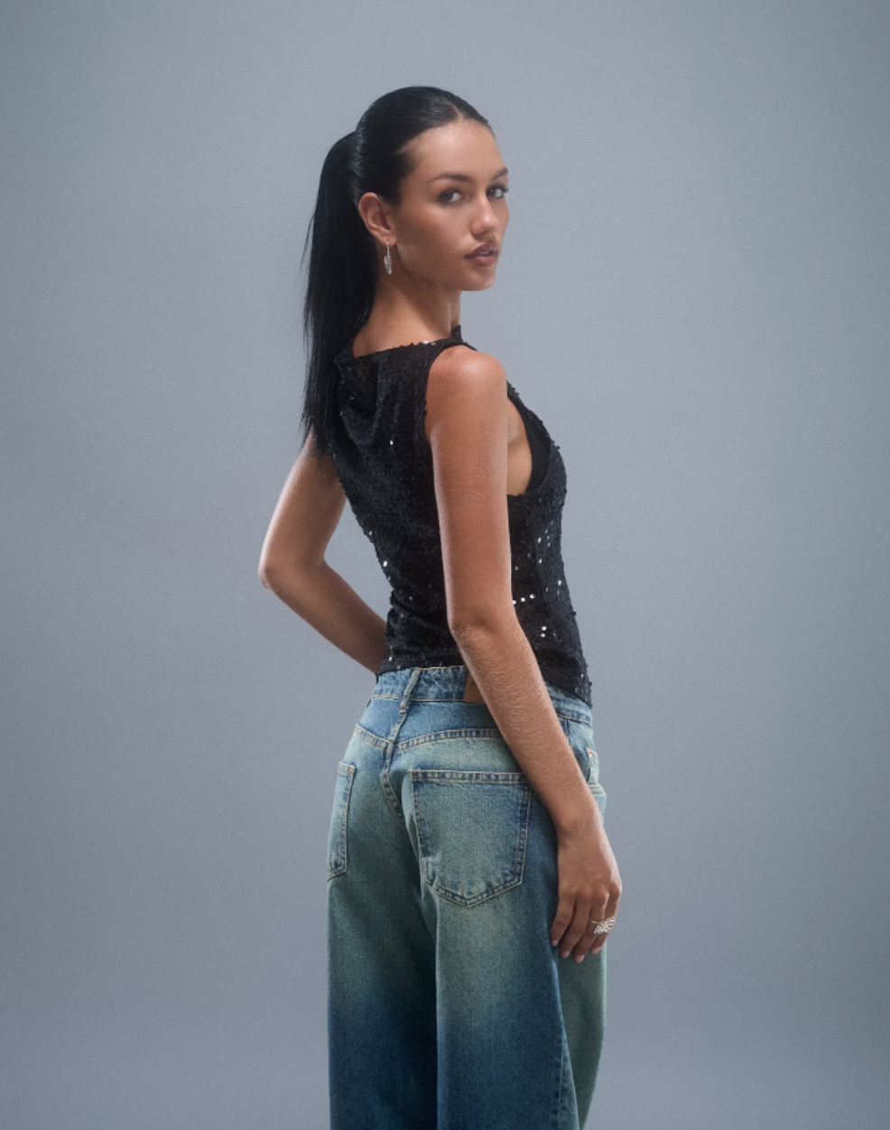 LORAYA ⎹ Nude Noir Top