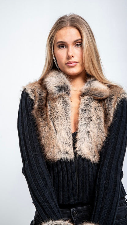 LORAYA - Gillet Fourrure